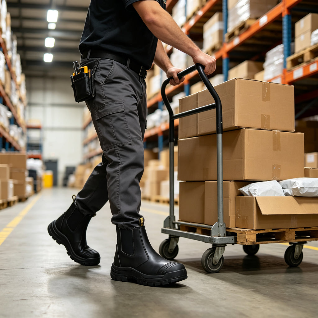 HANDMEN Composite Toe Injection PU Chelsea Work Boot - LV822
