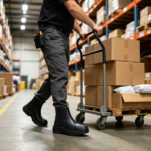 HANDMEN Composite Toe Injection PU Chelsea Work Boot - LV822