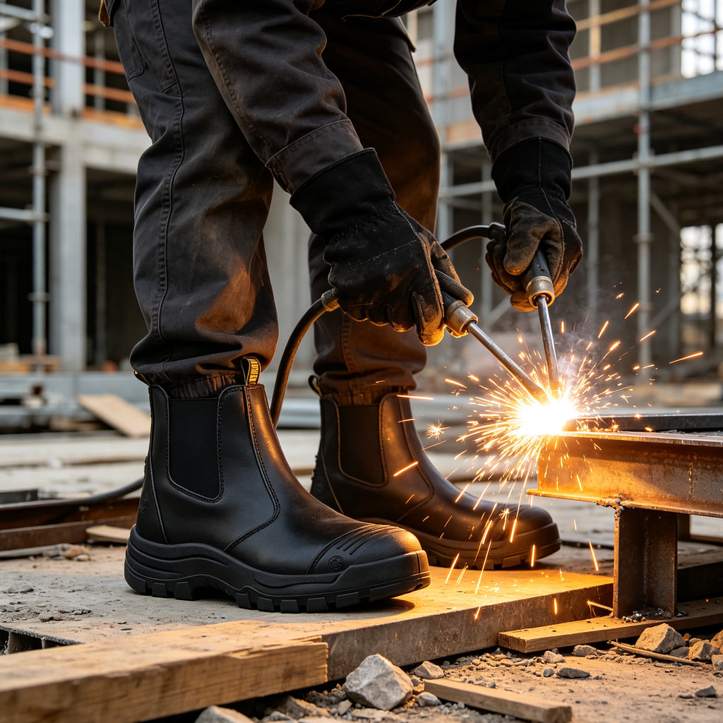 HANDMEN Composite Toe Injection PU Chelsea Work Boot - LV822