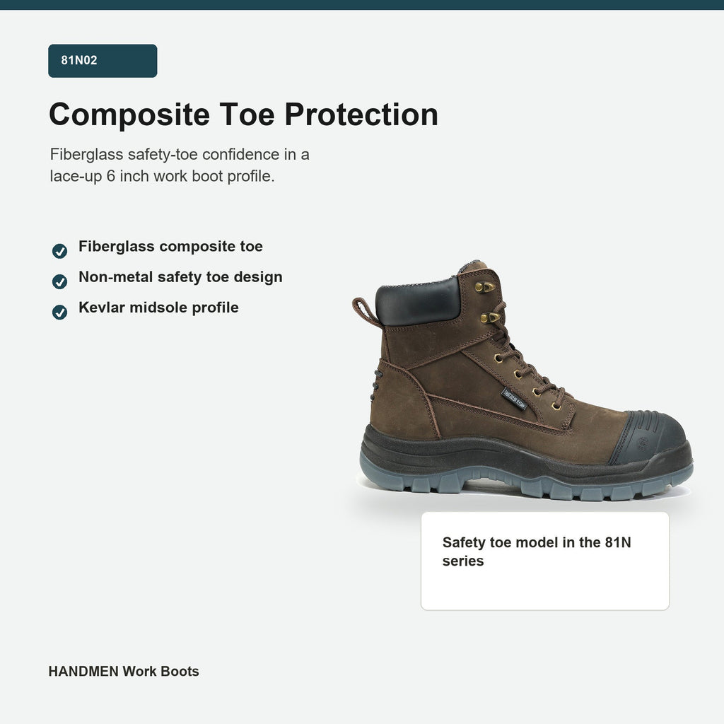 HANDMEN 81N02 fiberglass composite toe protection feature graphic