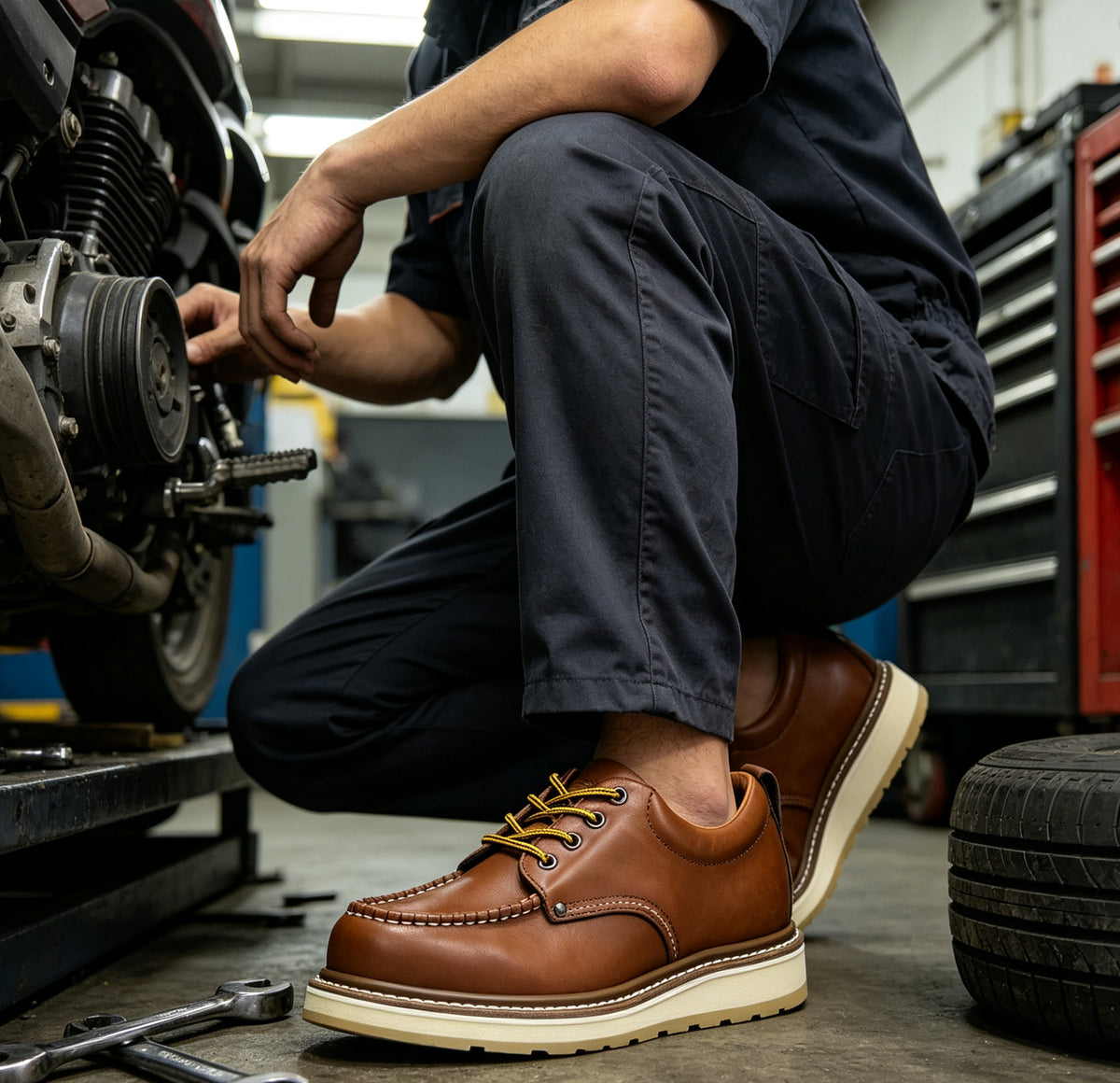 HANDMEN Soft and Moc Toe Work Shoe - H82994