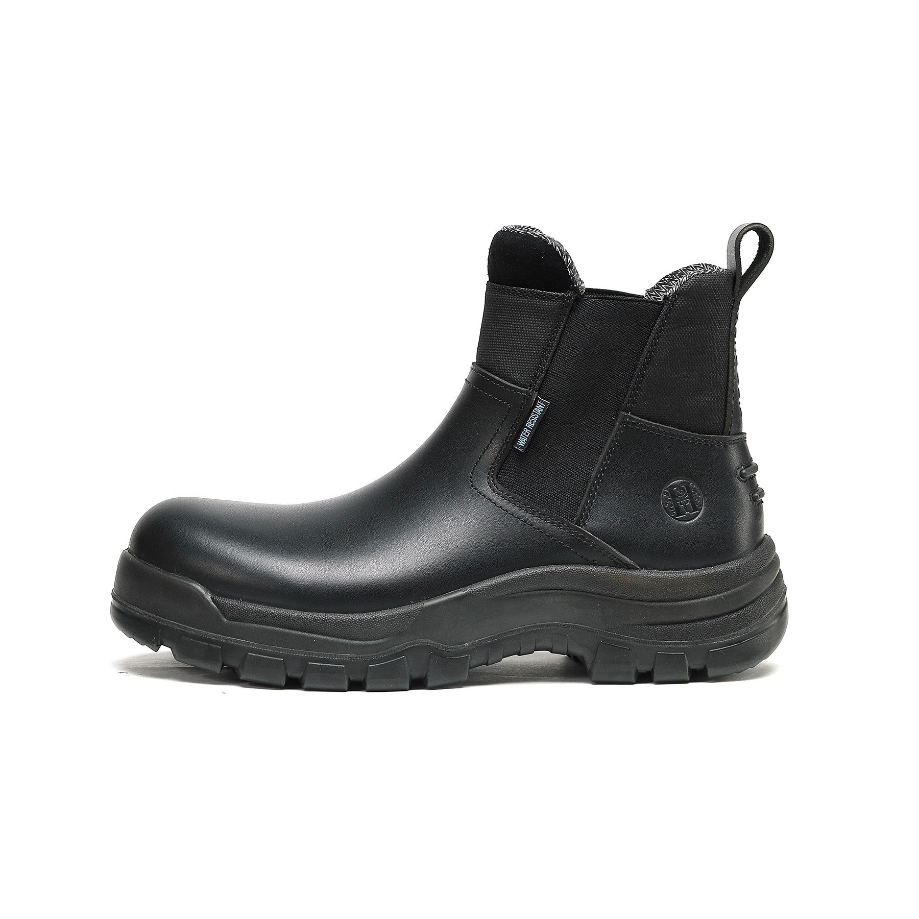 HANDMEN 80M02 soft toe black slip on work boot product view