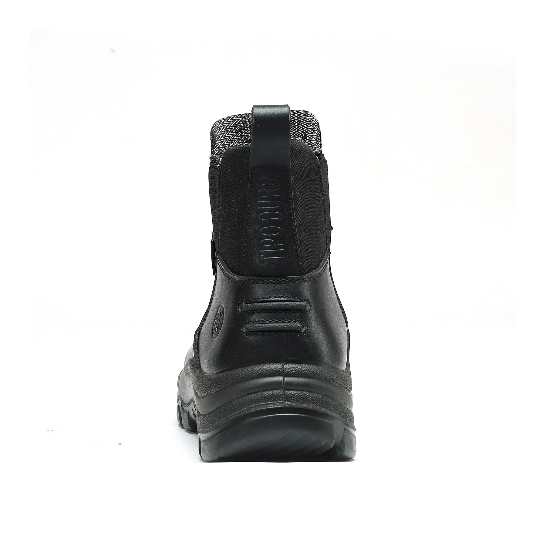 HANDMEN 80M02 soft toe black slip on work boot side view