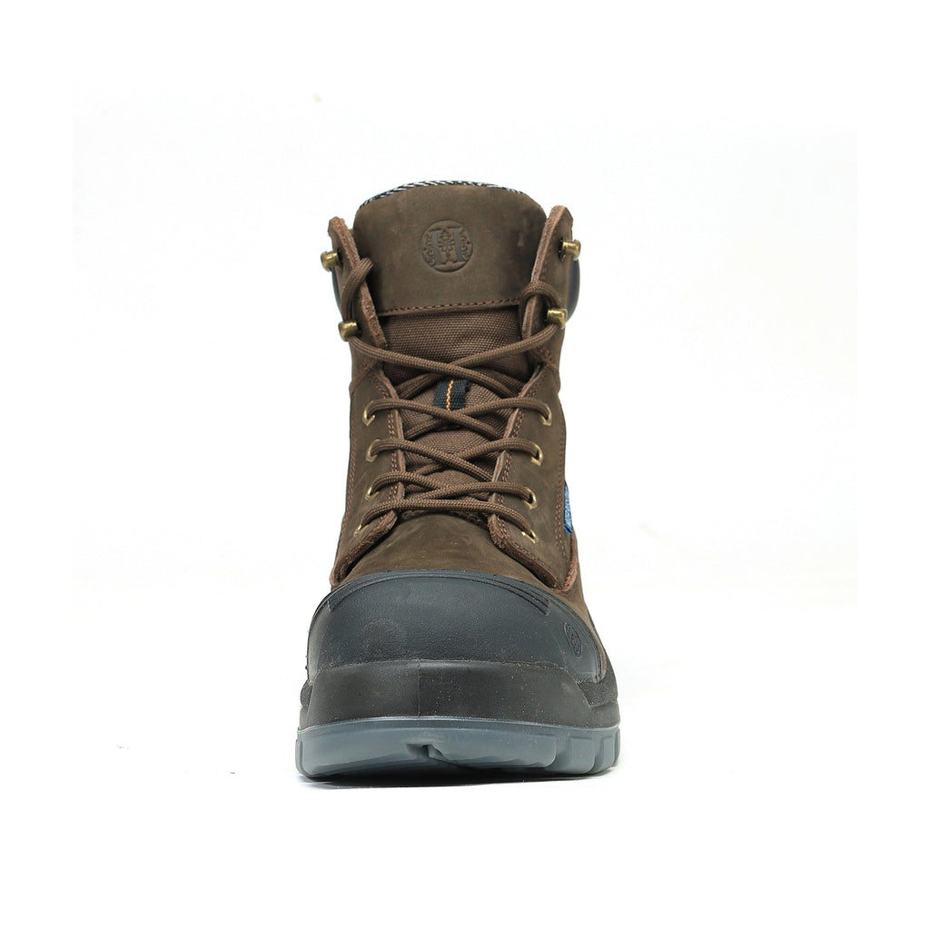 HANDMEN 81N02 brown fiberglass composite toe lace-up work boot image 2