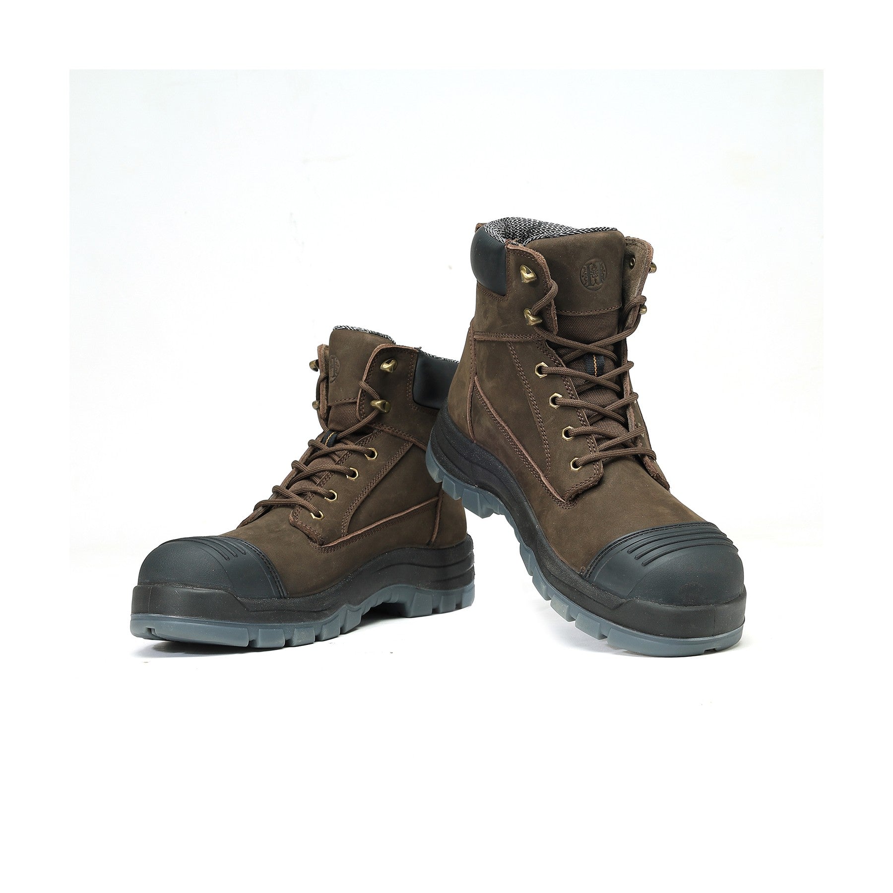 HANDMEN 81N02 brown fiberglass composite toe lace-up work boot image 4