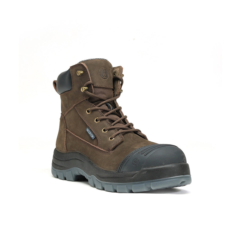 HANDMEN 81N02 brown fiberglass composite toe lace-up work boot image 6