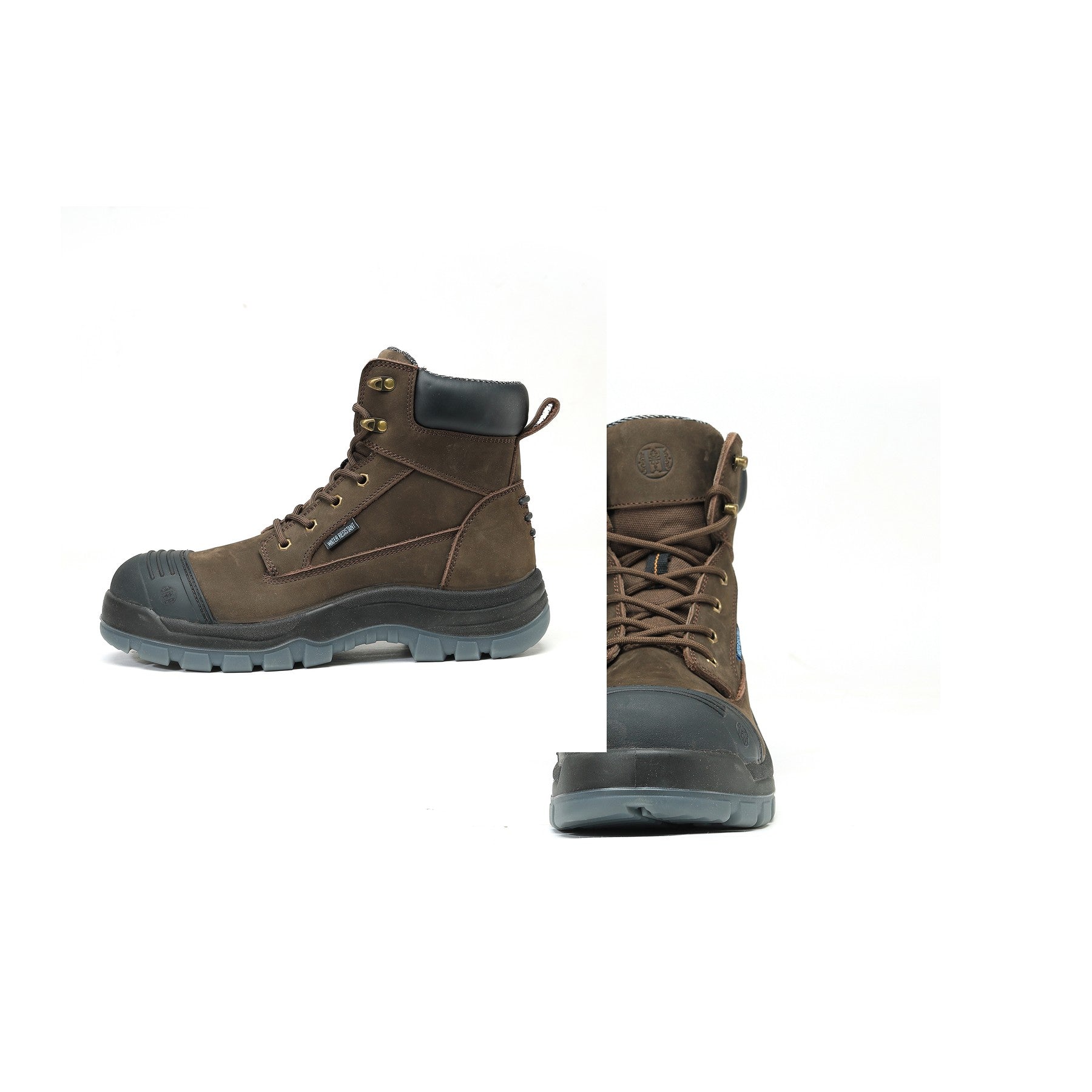 HANDMEN 81N02 brown fiberglass composite toe lace-up work boot image 7