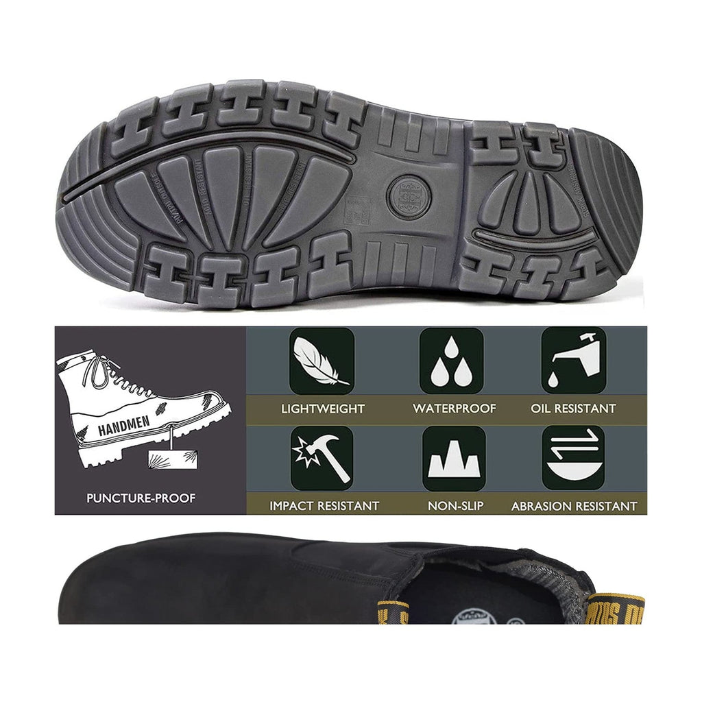 HANDMEN 81N04 black fiberglass composite toe slip-on work boot image 5