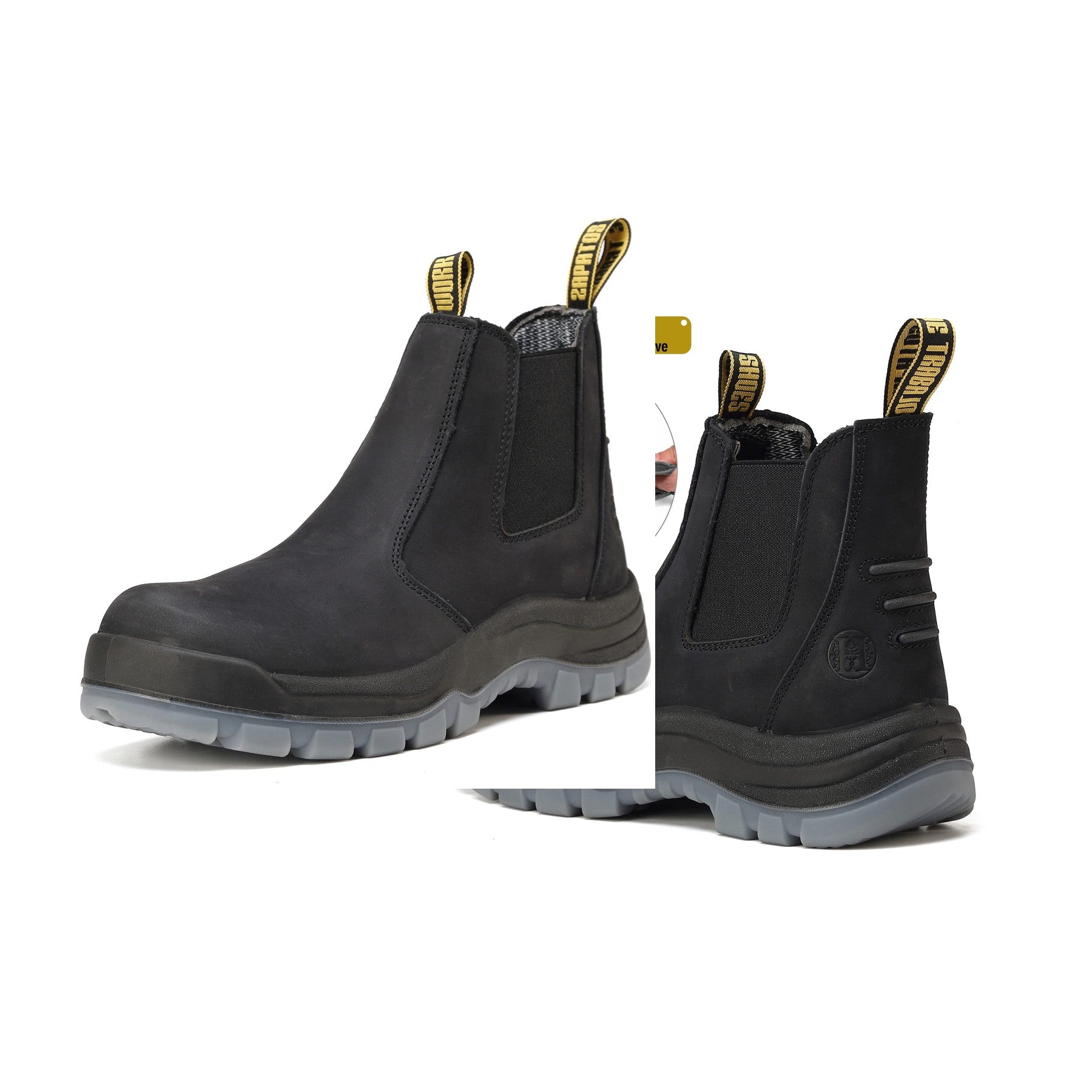 HANDMEN 81N04 black fiberglass composite toe slip-on work boot image 7