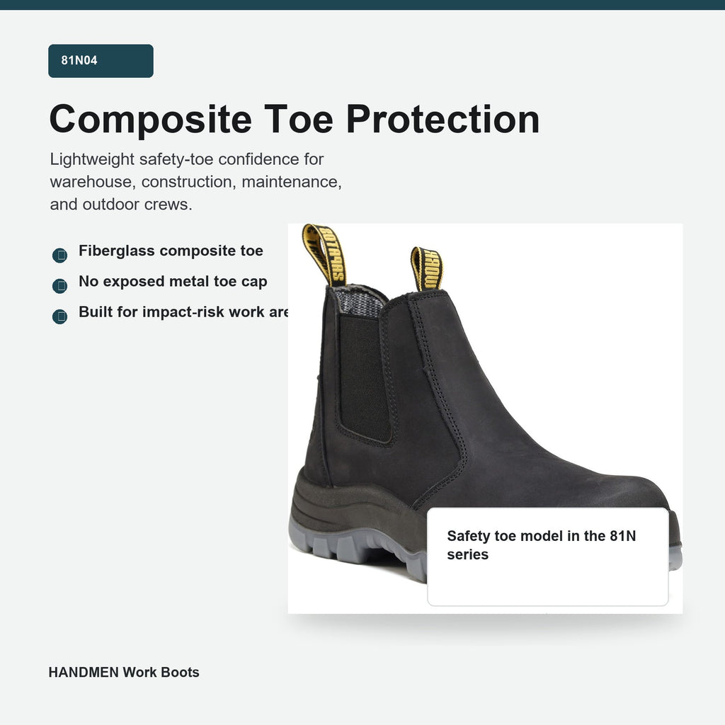 HANDMEN 81N04 composite toe protection feature graphic
