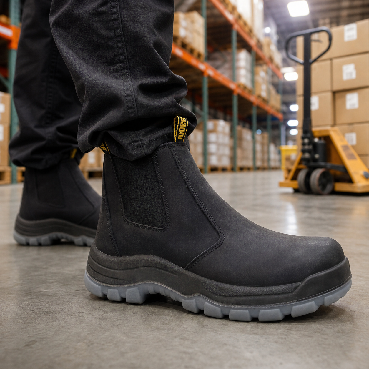 HANDMEN 81N04 slip-on work boot for warehouse and industrial floors