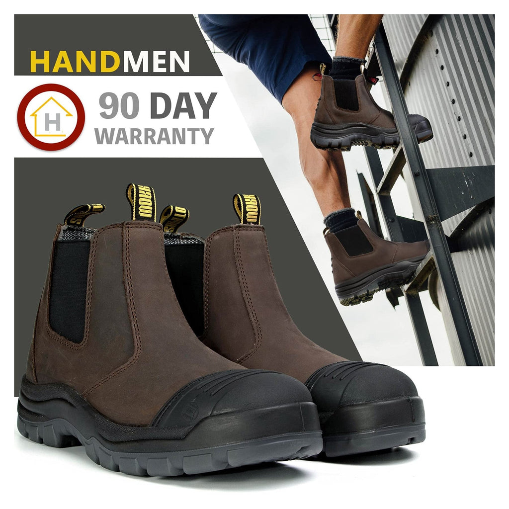 HANDMEN COF work boot warranty and ladder scene image - COF802