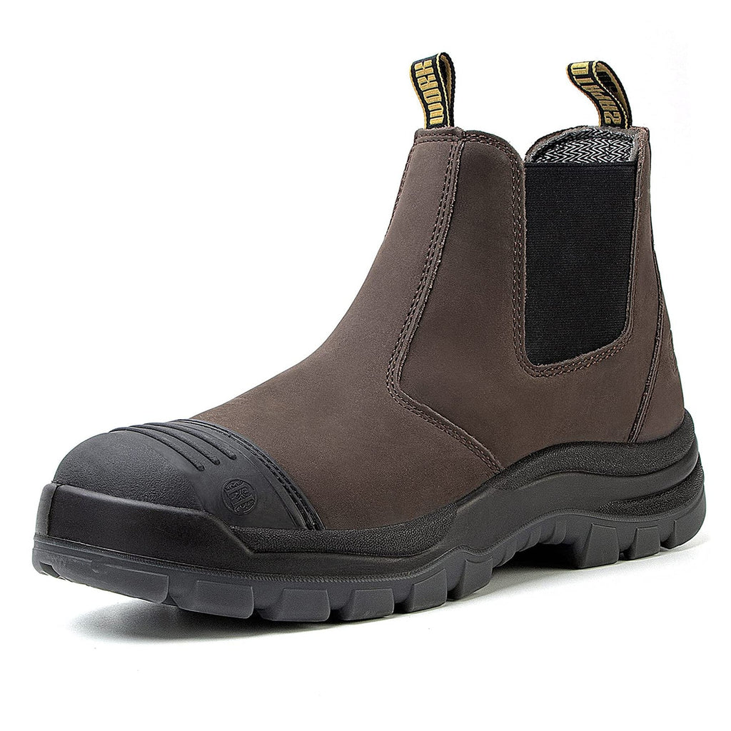 HANDMEN COF brown fiberglass composite toe Chelsea work boot - COF822