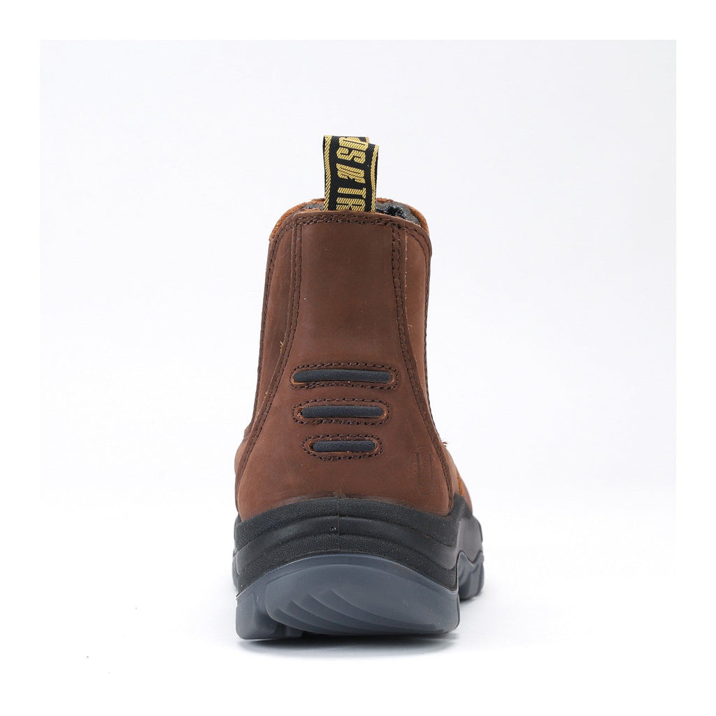 HANDMEN CRZ802 soft toe Chelsea work boot rear view