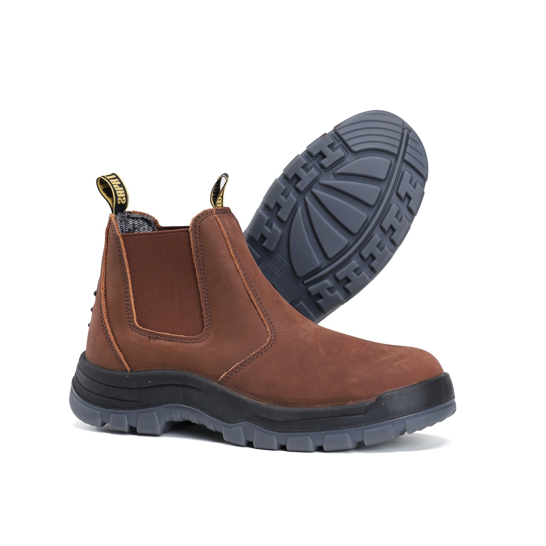 HANDMEN CRZ802 soft toe Chelsea work boot outsole view