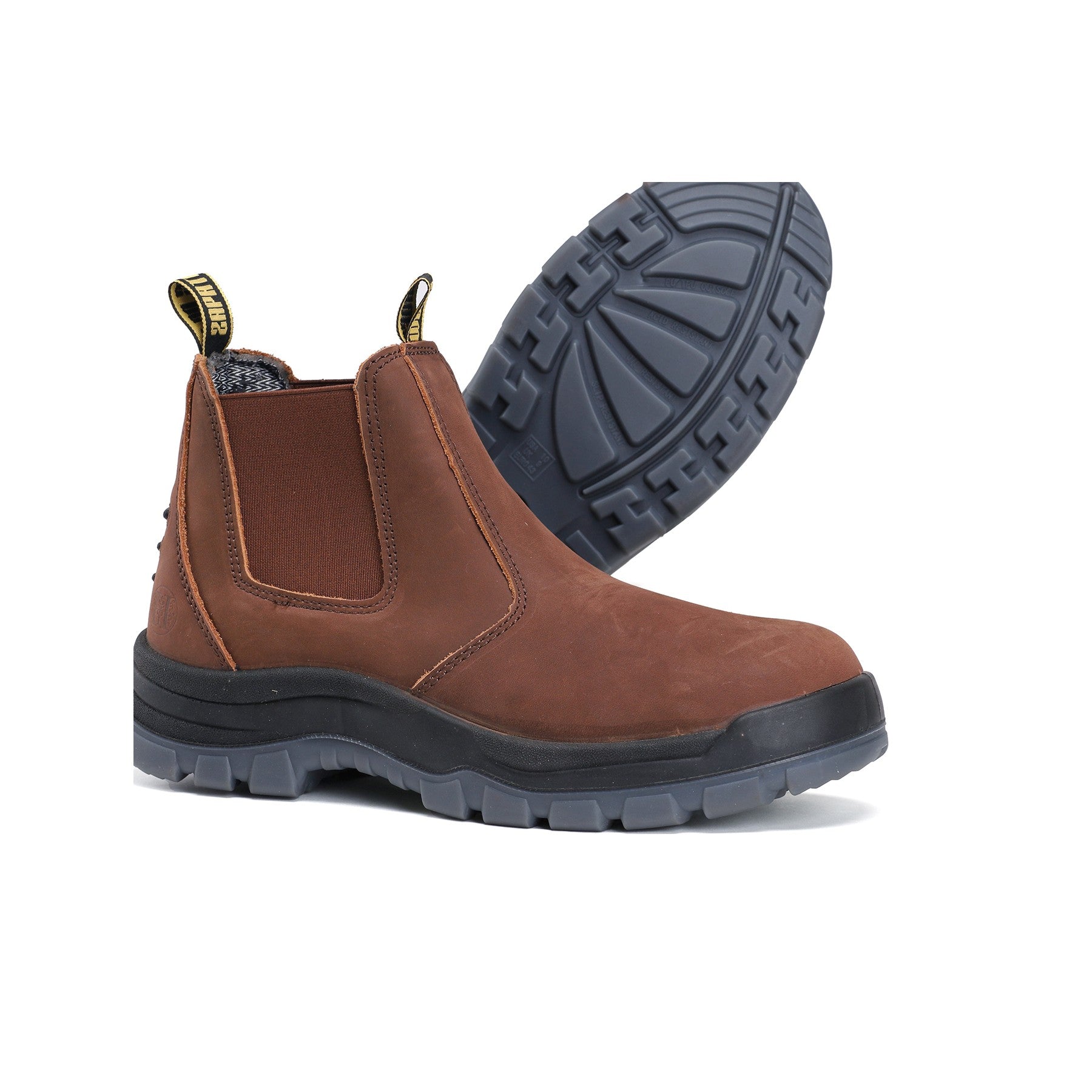 HANDMEN CRZ802 soft toe Chelsea work boot sole detail