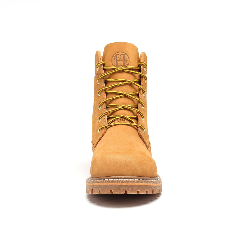 HANDMEN H84102 wheat nubuck work boot front view