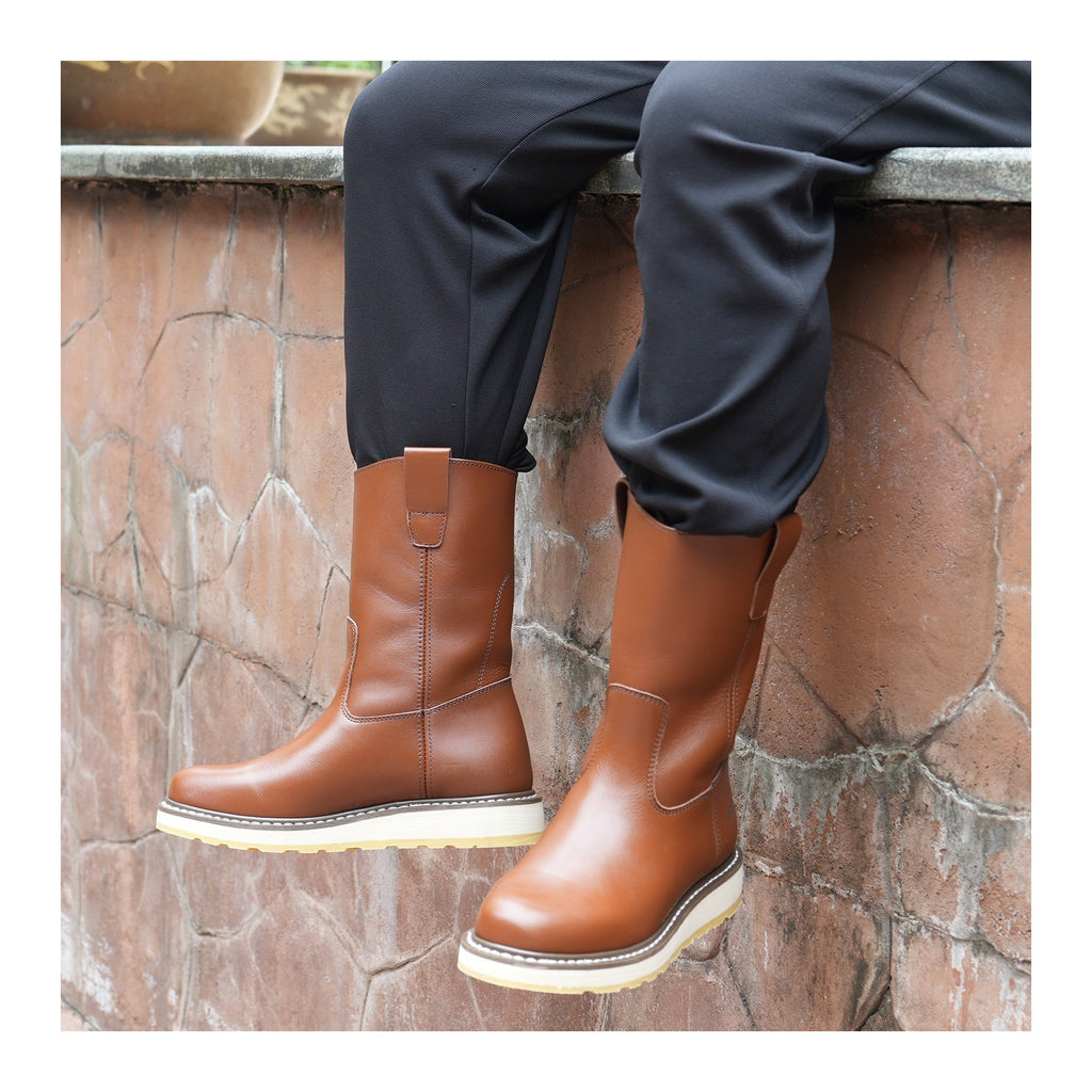 HANDMEN H86984 brown work boot outdoor wear view