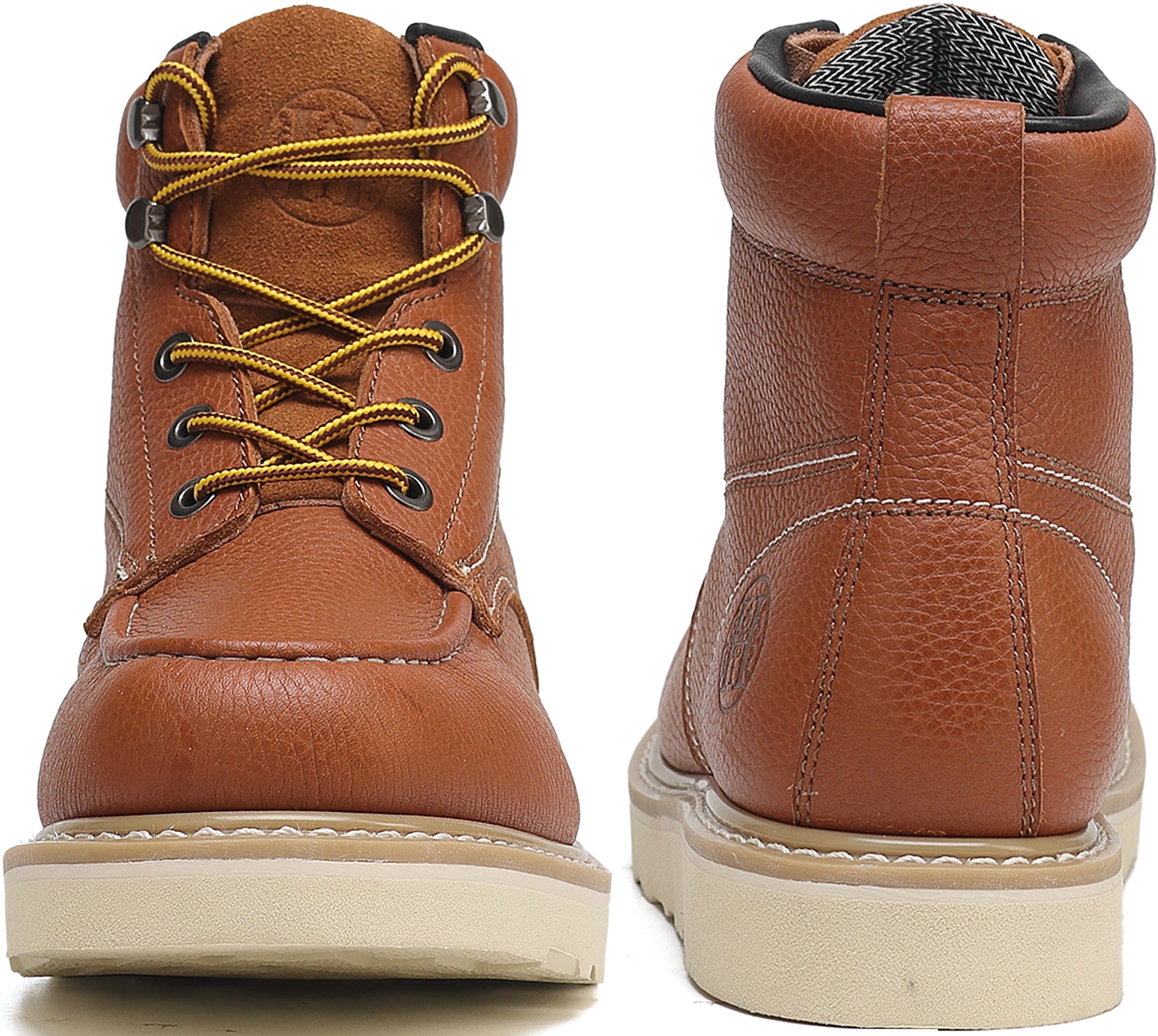 HANDMEN HVB302 brown soft toe moc toe wedge work boot image 8
