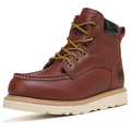 HANDMEN HVB303 brown soft toe moc toe wedge work boot image 1