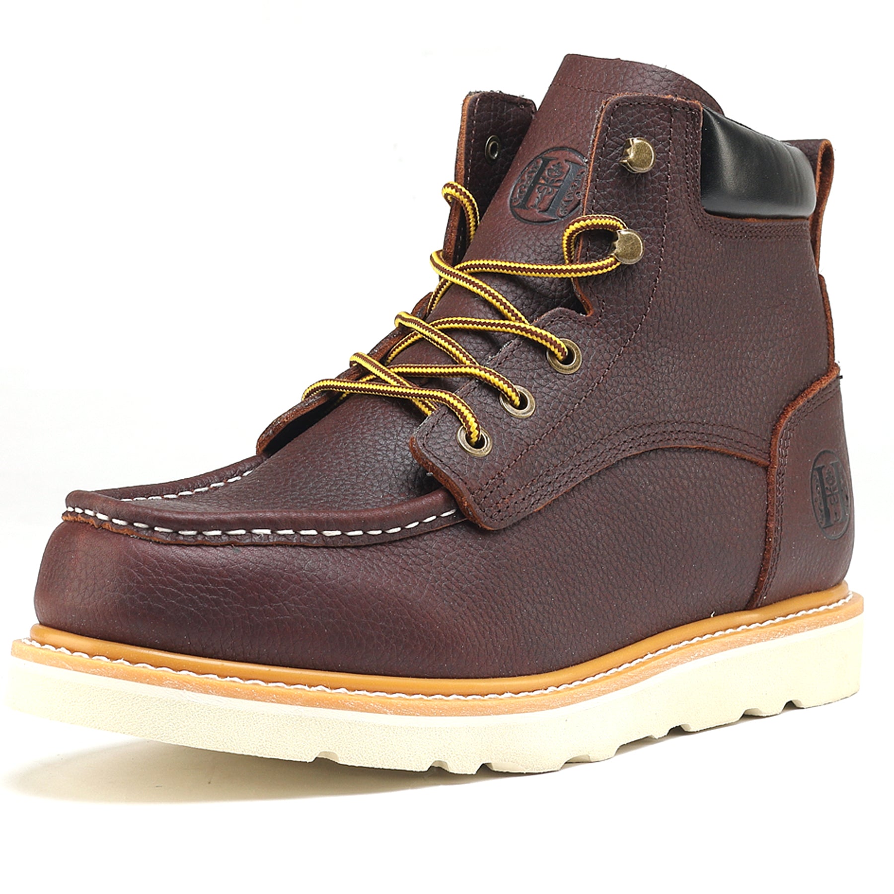 HANDMEN HVB305 brown wedge sole work boot main view