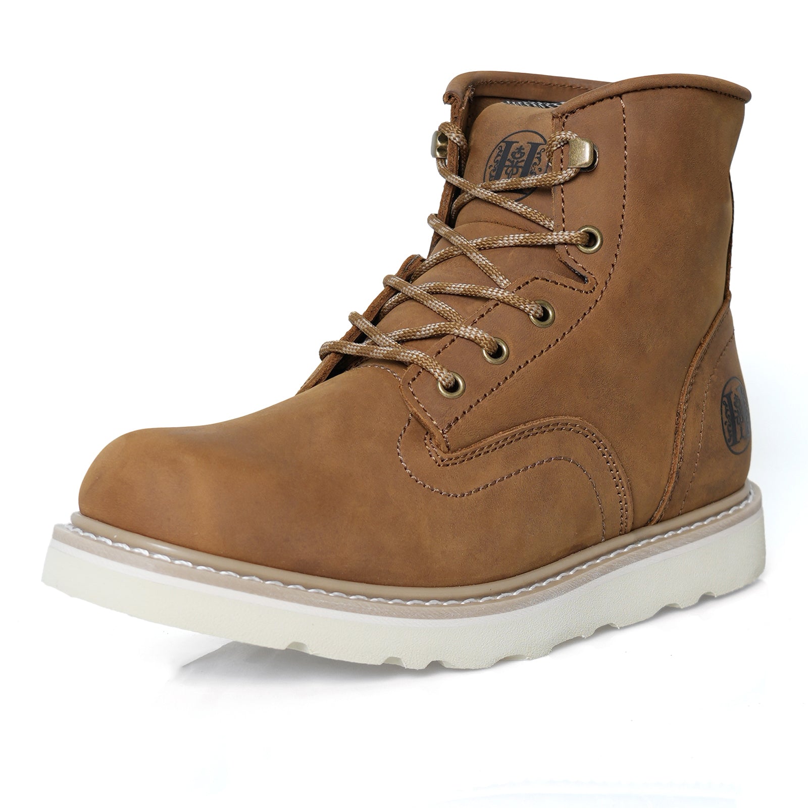 HANDMEN HVB805 brown soft toe plain toe wedge work boot image 3