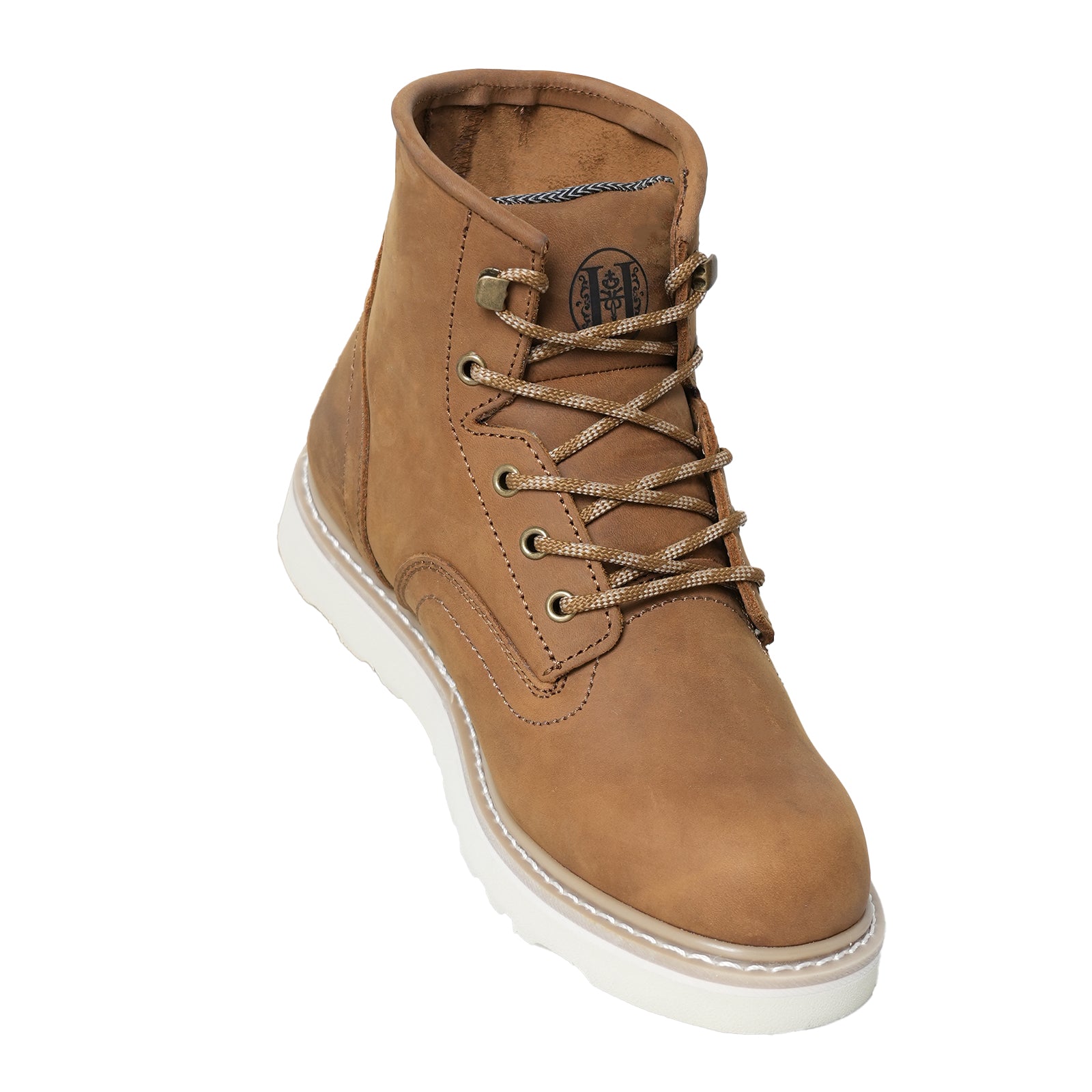 HANDMEN HVB805 brown soft toe plain toe wedge work boot image 7