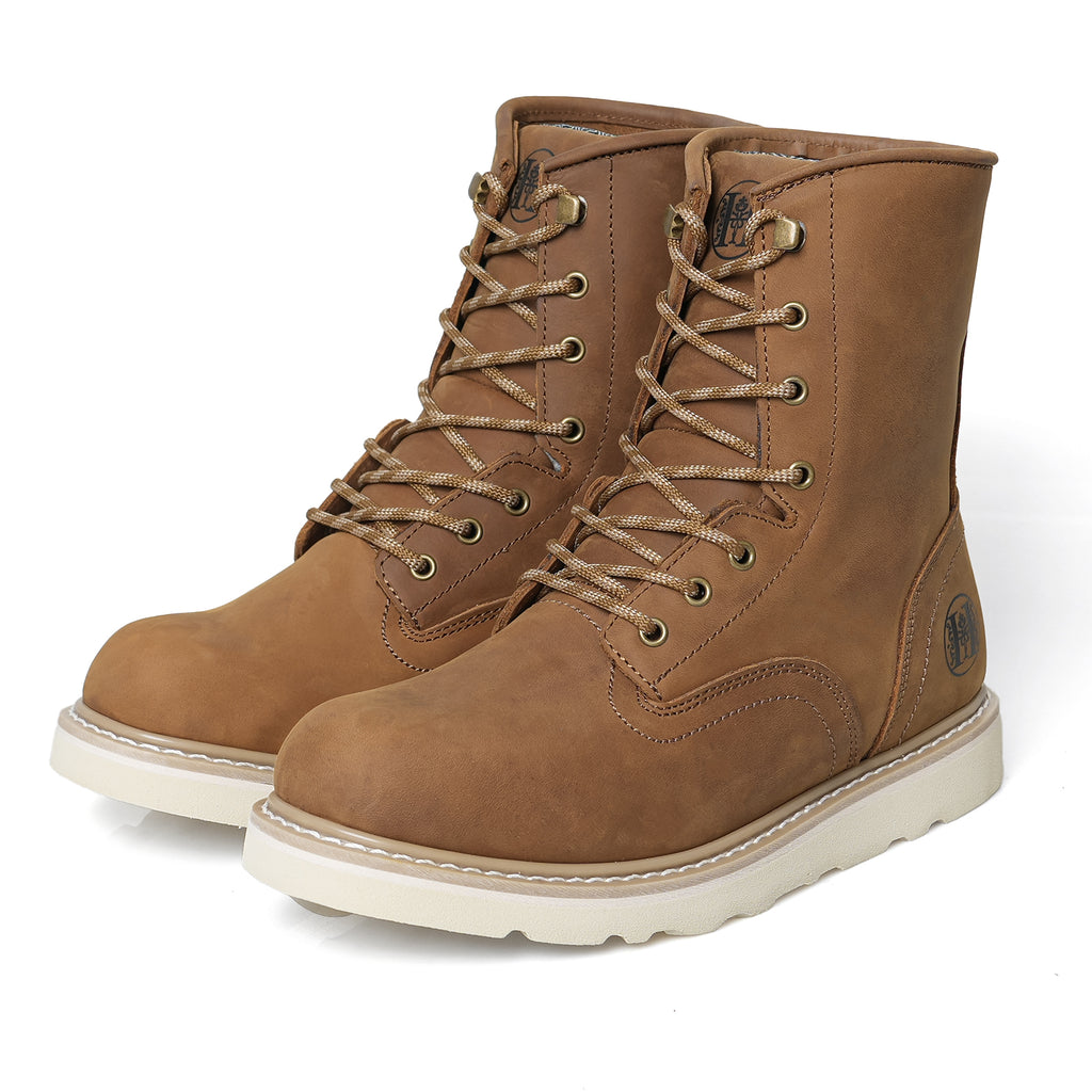 HANDMEN HVB809 brown soft toe plain toe wedge work boot image 5