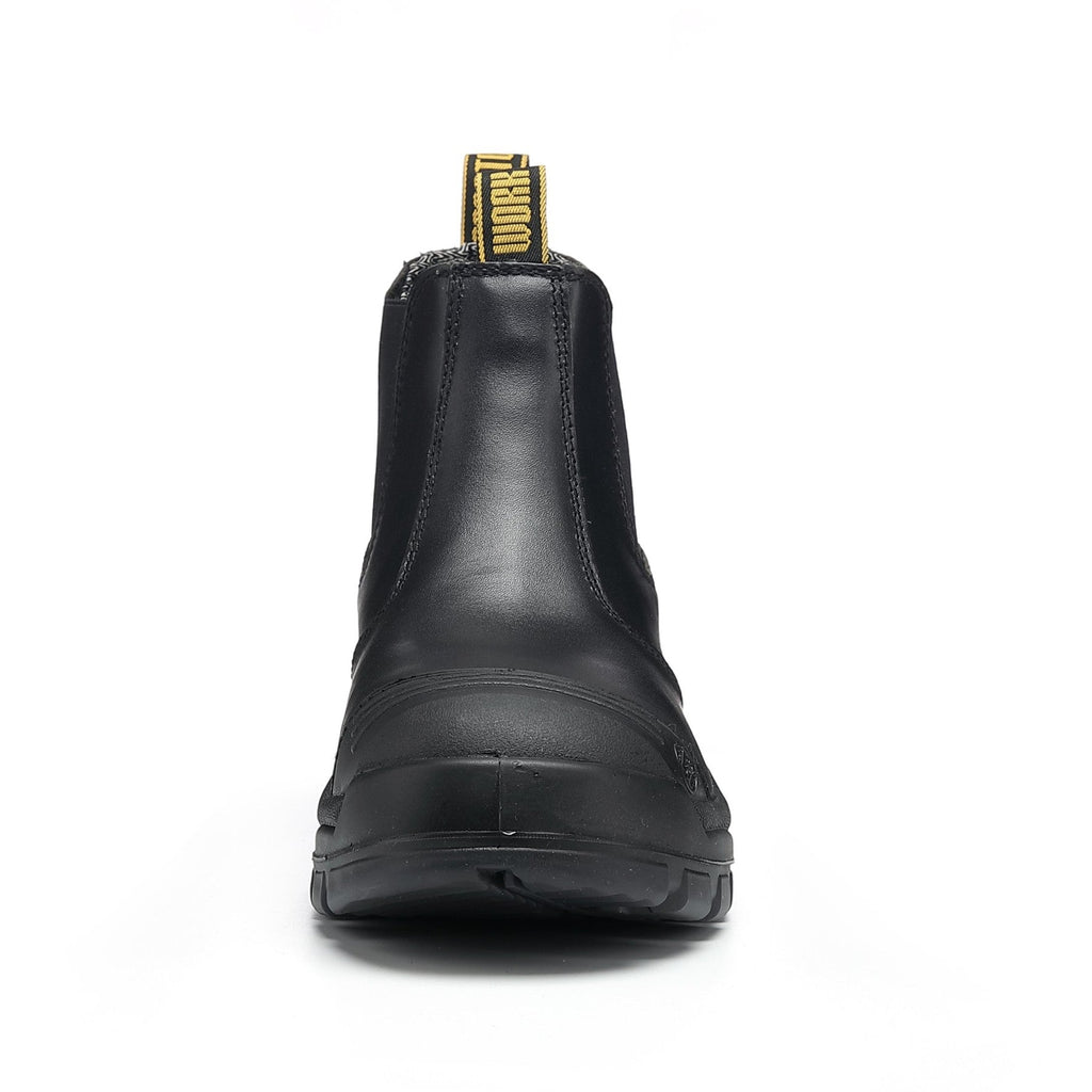 HANDMEN LV822 black pull-on work boot front view