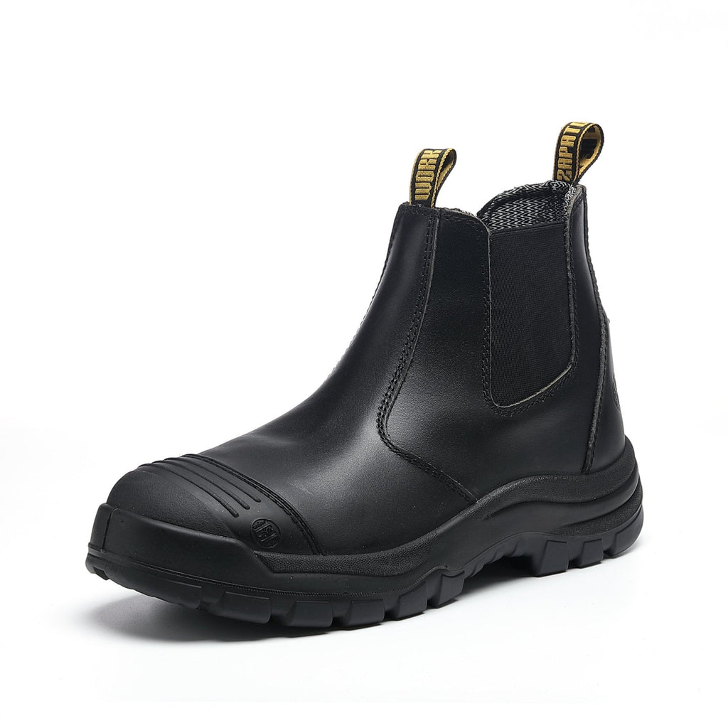 HANDMEN LV822 black Chelsea work boot side profile
