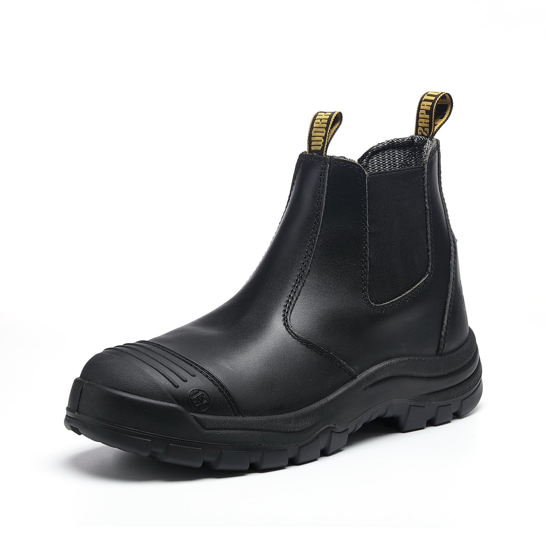 HANDMEN LV822 black Chelsea work boot side profile