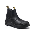 HANDMEN LV822 black fiberglass composite toe Chelsea work boot on white background, toe facing right