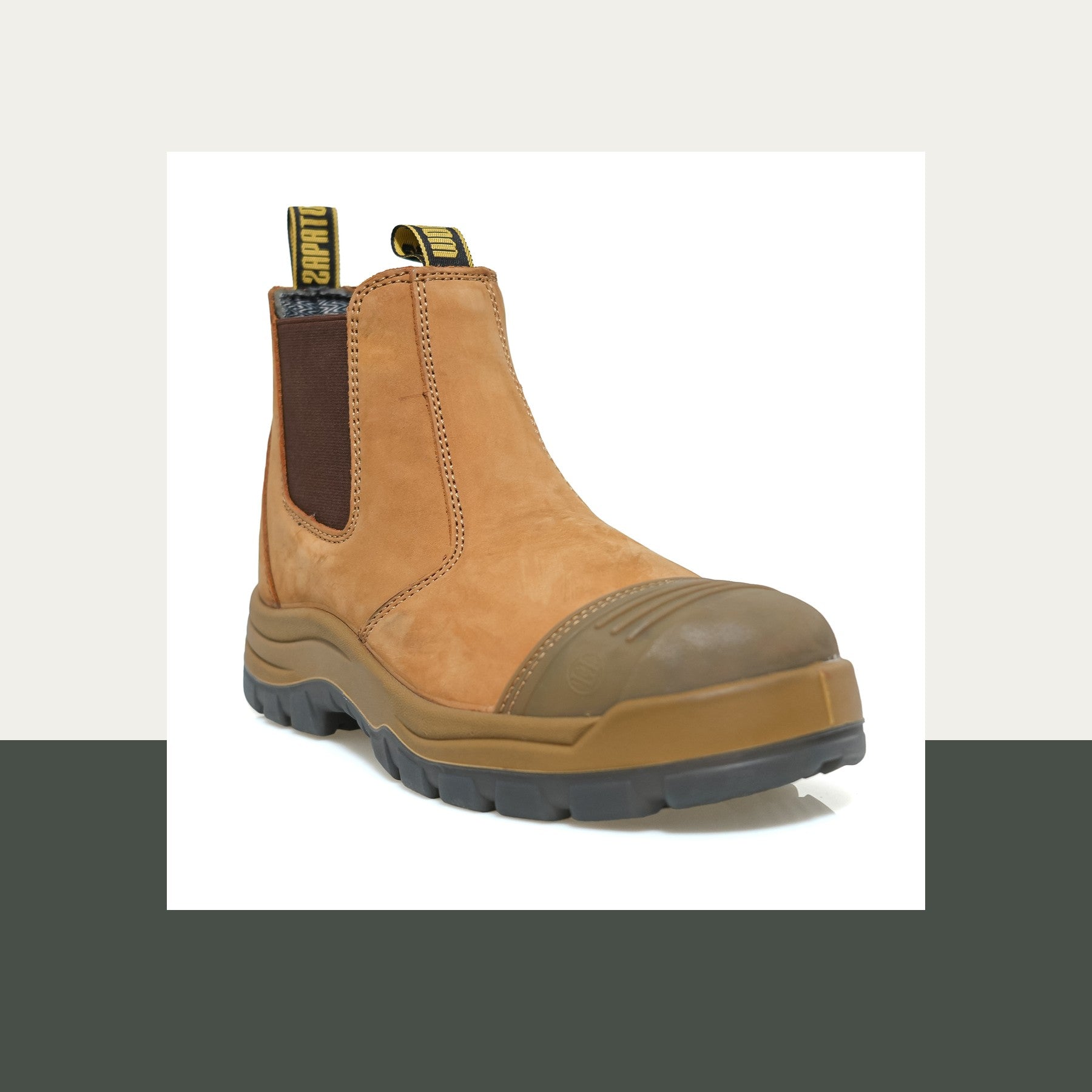 HANDMEN TAN822 wheat fiberglass composite toe Chelsea work boot clean product composition