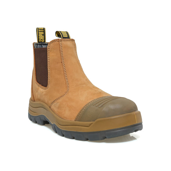 HANDMEN Fiberglass Composite Toe Chelsea Work Boot - TAN822